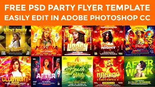 Party Flyer Psd Template 2023 | Photoshop Party Flyer Psd Template Free Download