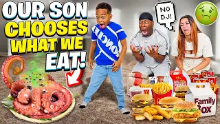 OUR SON DJ DECIDES WHAT WE EAT FOR 24 HOURS CHALLENGE **BAD IDEA**