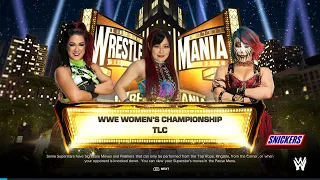 Asuka vs. İyo Sky vs. Bayley WWE Womens Championship TLC Match Wrestlemania 39