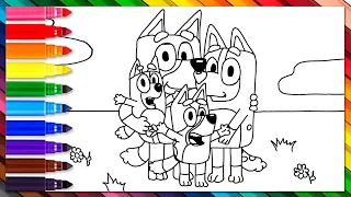 Vamos Desenhar a Família da Cachorrinha Blue Heeler com Glitter | Tutorial de Desenho Fácil!