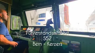 Cab view ride on the S52 from Bern to Kerzers in a BLS RBDe 565 control car.