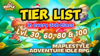 TIER LIST in every Job Class | MAPLE RUSH