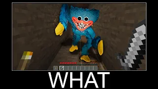 Minecraft wait what meme part 11 realistic huggy waggy