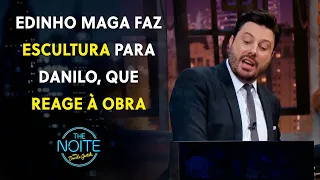 Edinho Maga fez escultura para Danilo e reação do apresentador surpreende | The Noite (03/06/24)