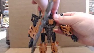 Chuck Builds Transformers Age of Extinction Constructbots Grimlock with Dino Rider Optimus Prime