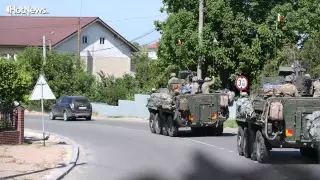 The Cavalry March - american armored vehicles travel from M. K. across Romania