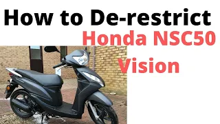 How to Derestrict Honda NSC50 Vision 50 CC Scooter Variator and 110 ECU