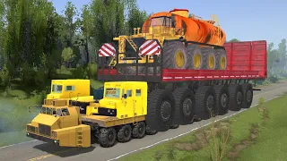 Spintires Mudrunner - Extreme Heavy Overload CAT-257M 8×8, MAZ-7904 12x12 On Maz 7907 24x24