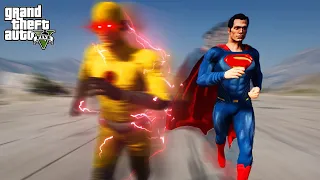 GTA 5 - Reverse Flash VS Superman | Who is Faster ?