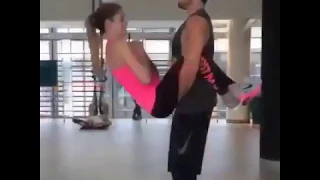 Gym kissing || hard kiss