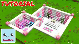 How to build PINK UNDERGROUND BASE in Kawaii World - TUTORIAL