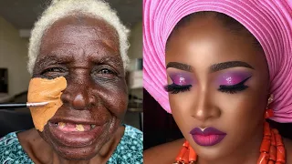 Wow 😱 105 Years Old Grandma Got Transformed On Her Wedding Day 😳👆 Makeup Tutorial ✂️💉🔥