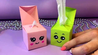 САЛФЕТНИЦА - оригами с миниатюрными,вытягивающимися салфетками! / Napkin holder-origami with napkins