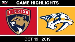 NHL Highlights | Panthers vs. Predators – Oct. 19, 2019