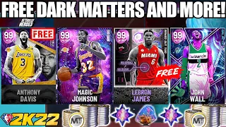 FREE INVINCIBLE AND FREE DARK MATTERS IN THE FREE PACKS! BEST WAY TO MAKE MT IN NBA 2K22 MYTEAM