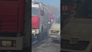 Пожар Азимут автосервис 13.03.2024 Подольск Начало
