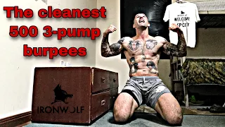 Day 3 of 31 (500 3-pump burpees) The cleanest reps.