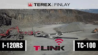 Terex Finlay I 120RS impact crusher and TC 100 conveyor