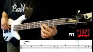 Famous bass riffs with play along tabs n.10 -  YYZ by Rush - intro and main verse