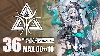 [Arknights] CC#10 Ashring  Max 36 risk 10 OPs no dodge cannon [ 尘环行动 ]「アークナイツ 危機契約#10」