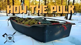 DIY PULK SLED / SKISLED / BUILT FROM HARDWARE STORE SUPPLIES / MADE FOR LONG TRIPS OVER THE SNOW.