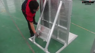 Aluminum safety crowded control barrier