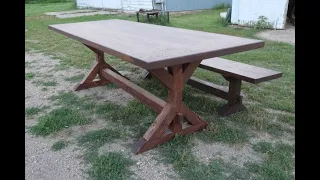 Building a farmhouse table with breadboard ends