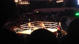 Roman Reigns spears Rusev - WWE Live Chicago