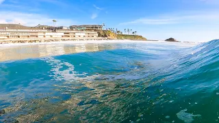 POV BODYBOARDING STEEP AND HEAVY SHORE BREAK! *LAGUNA BEACH*