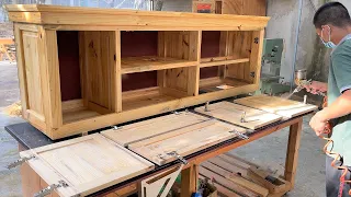 Design Ideas Furniture Projects // Making Kitchen Cabinets From Pine Wood Is Extremely Sturdy