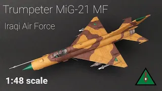 Full Build Trumpeter MiG-21 MF Iraqi Air Force 1/48 Scale Model Plane.