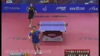 Timo Boll vs Ma Lin at 2009 Qatar Open Final [7th Set] Part 2/2