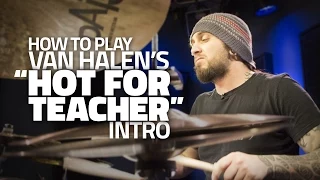 How To Play Van Halen's "Hot For Teacher" Intro (DRUMEO LESSON)