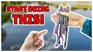 How To Fish BIG Soft Plastic WORMS! (Summer Bass Fishing Tips)