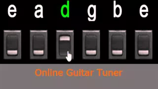 mini guitar tuner online (standar tunning)