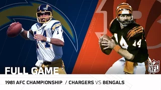 1981 AFC Championship Game: Chargers vs. Bengals | "The Freezer Bowl" | NFL Full Game