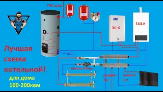 Лучшая схема котельной для частного дома! 💵🏡(100-200 квадратных метров, 1-2этажа)