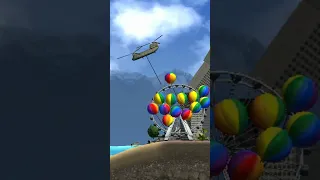 I tried to fly ferris wheel with helicopter in city smash New update