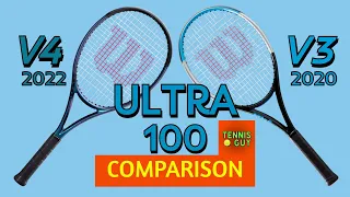 🎾 WILSON ULTRA 100 V4 vs. ULTRA 100 V3 | Tennis Racket Comparison | Tennis Guy