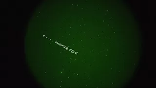 Incoming  Object / UFO changes direction ---- Seen with night vision goggles Gen 3