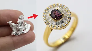 custom gold plated engagement ring - making moissanite engagement ring