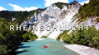 Wandern zur Rheinschlucht (Ruinaulta) und Crestasee bei Flims, Kanton Graubünden, Schweiz