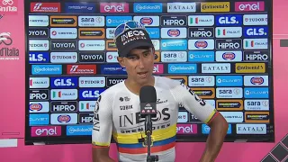 JHONATAN NARVAEZ DERROTA A POGACAR Y GANA LA ETAPA1 ENTREVISTA EN META GIRO DE ITALIA 2024