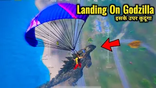 LANDING ON GODZILLA PUBG MOBILE 1.4 GODZILLA FIGHT WITH MONSTER EPIC SENCE