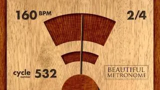 160 BPM 2/4 Wood Metronome HD