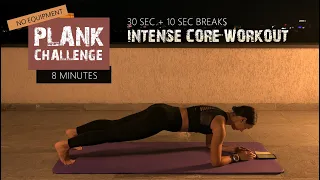 8 Min PLANK Challenge for a Stronger Core - No Equipment Needed! 💪