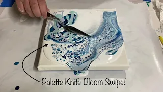 Swiping A SheleeArt “Bloom” With A Palette Knife