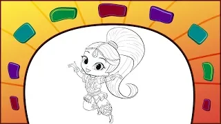 Shimmer and Shine coloring book | How to color Shimmer