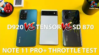 Redmi Note 11 Pro+ vs Pixel 6 vs POCO F3 ANTUTU THROTTLE TEST