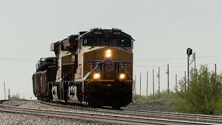 Union Pacific Eastbound Manifest on a Windy Day at Santa Teresa New Mexico.